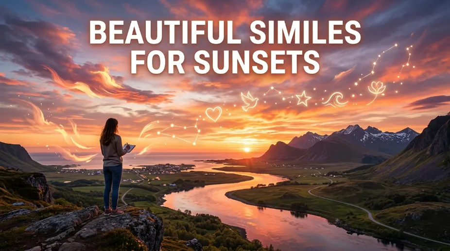 Beautiful similes for sunsets