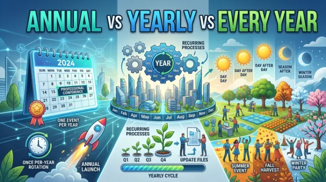 Annual VS Yearly VS Every Year
