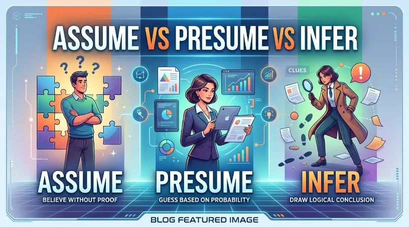 Assume vs Presume vs Infer