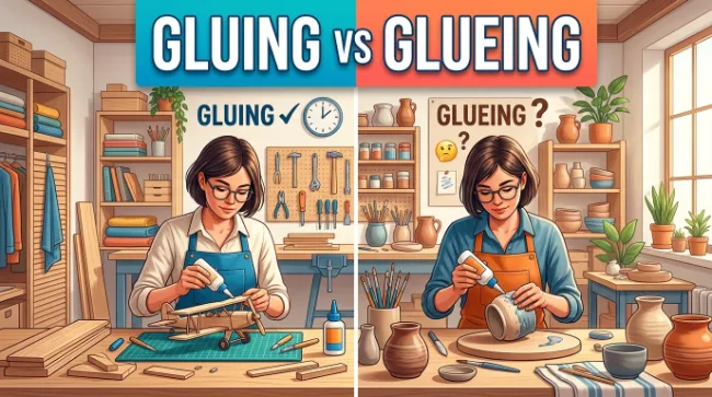 Gluing vs Glueing