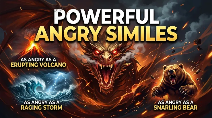 Powerful angry similes