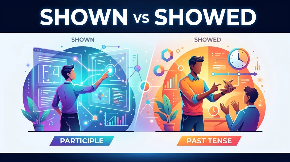 Shown vs Showed