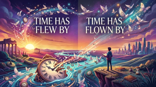 Time has flew by or Time has flown by