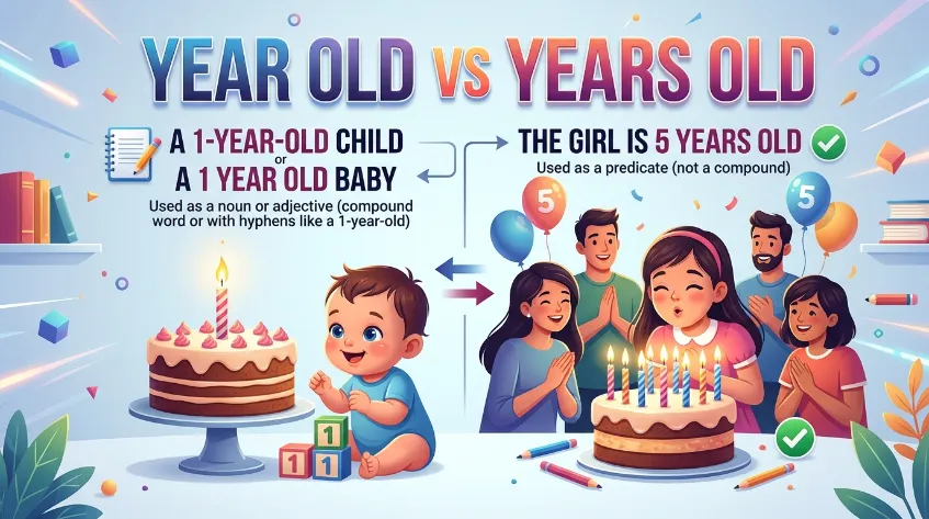 Year old Vs Years old